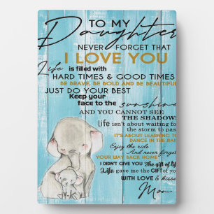 ZU MEINEM TOCHTER Geschenk für Ihr Kind Fotoplatte