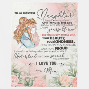 zu meinem Tochter-Geschenk, Liebe-Letter-Tochter u Fleecedecke
