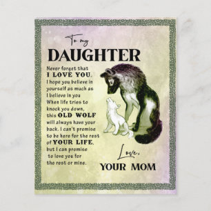 zu meinem Tochter-Geschenk, Liebe-Letter-Tochter u Flyer