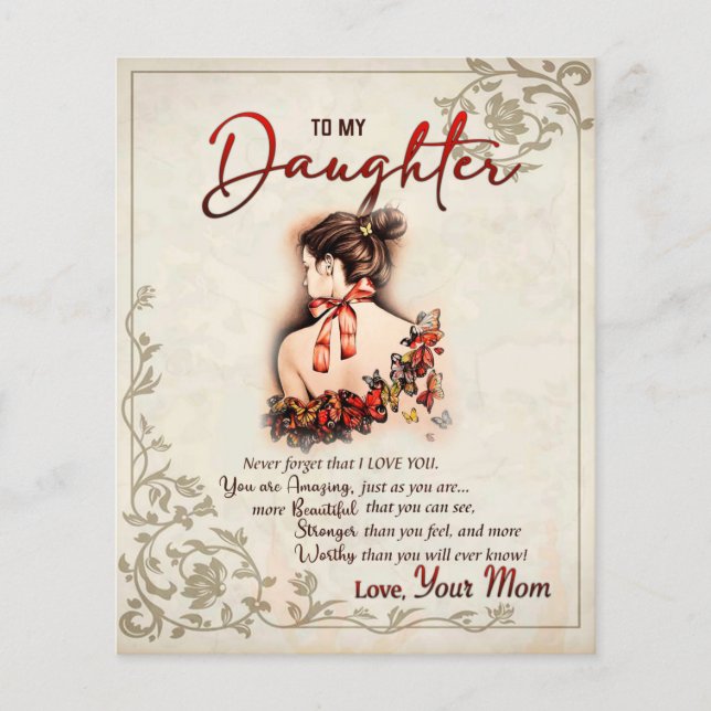 zu meinem Tochter-Geschenk, Liebe-Letter-Tochter u Flyer (Vorne)