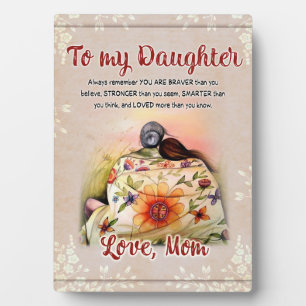 zu meinem Tochter-Geschenk, Liebe-Letter-Tochter u Fotoplatte