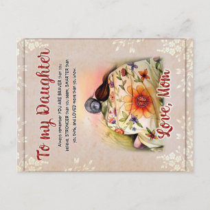 zu meinem Tochter-Geschenk, Liebe-Letter-Tochter u Postkarte