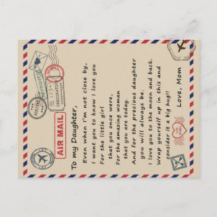zu meinem Tochter-Geschenk, Liebe-Letter-Tochter u Postkarte