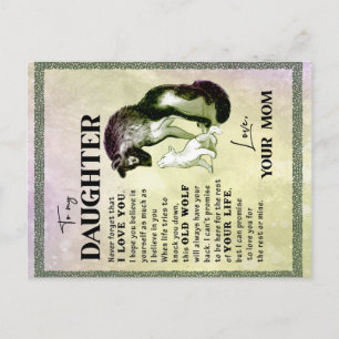 zu meinem Tochter-Geschenk, Liebe-Letter-Tochter u Postkarte