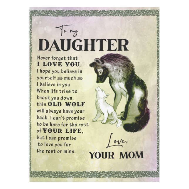 zu meinem Tochter-Geschenk, Liebe-Letter-Tochter u Tischdecke (Vorderseite)