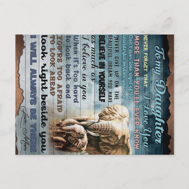 Zu meinem Tochter lustiges Geschenk | Familienange Ankündigungspostkarte (Vorderseite)