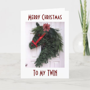 ZU MEINEM "TWIN" BEI CHRISTMAS=BESONDERE ERINNERUN FEIERTAGSKARTE