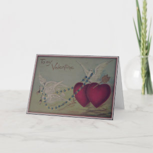 Zu meinem Valentine - Vintage Valentine-Karte Feiertagskarte