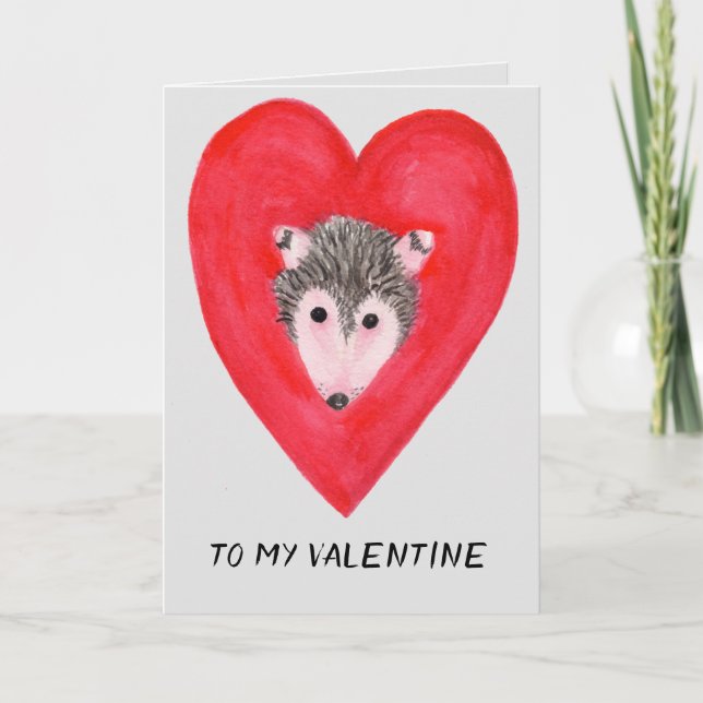 Zu meinem Valentinstag, Niedliches Possum-Gesicht  Karte (Vorderseite)