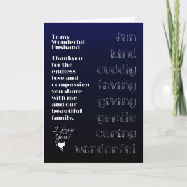 Zu meinem wunderbaren Ehemann Karte