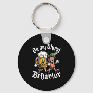 Zu meinem Wurstverhalten deutsche Bierwurst Erwach Schlüsselanhänger