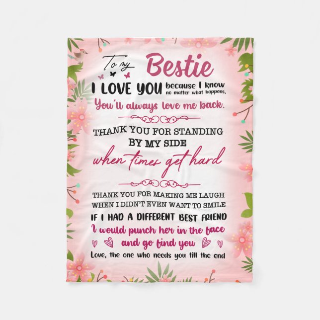 Zu meinen besten Freunden für immer  Fleecedecke (Vorderseite)