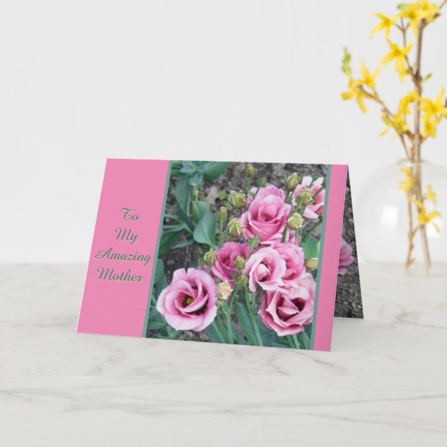 ZU MEINEN PHANTASTISCHEN MUTTER-/PINKROSEN KARTE (Gelbe Blume)