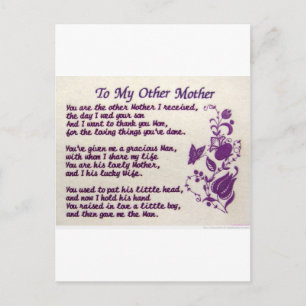 zu meiner anderen Mutter; Dankeschön Postkarte