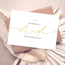 zu meiner Braut an unserem Hochzeitstag Elegant Folieneinladung