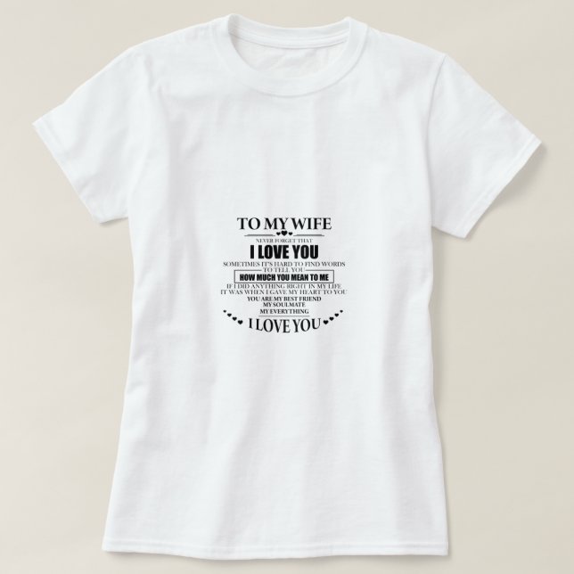 Zu meiner Ehefrau i Liebe du Shirt (Design vorne)