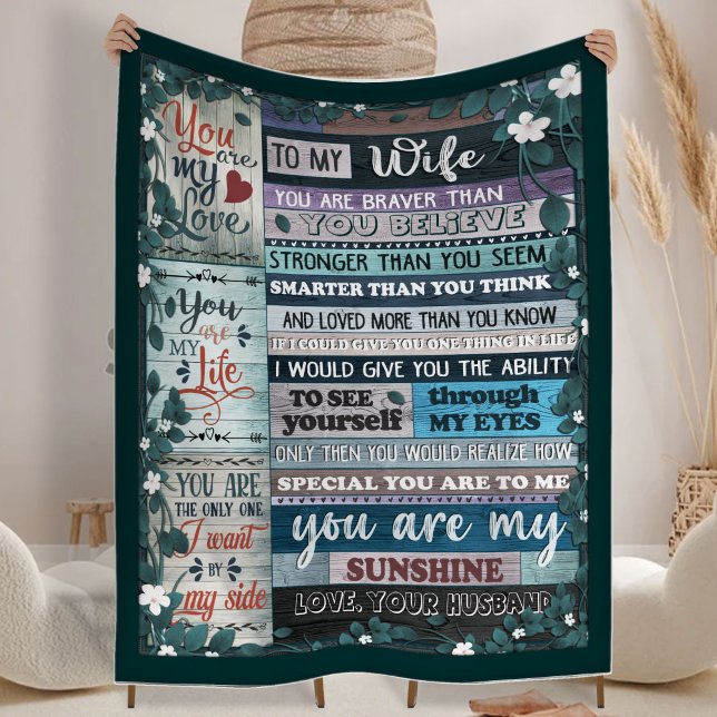 Zu meiner Ehefrau, Liebe, Fußball, Herz Fleecedecke (Von Creator hochgeladen)