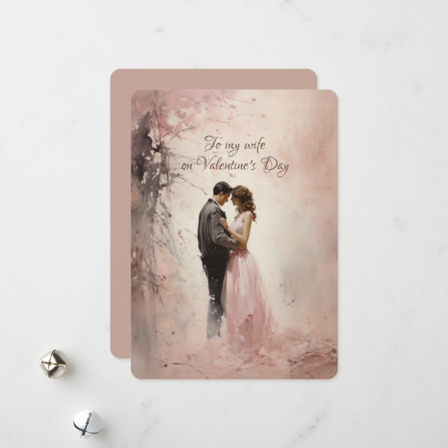 Zu meiner Ehefrau Valentinstag Gruß Feiertagskarte (Vorderseite/Rückseite Beispiel)