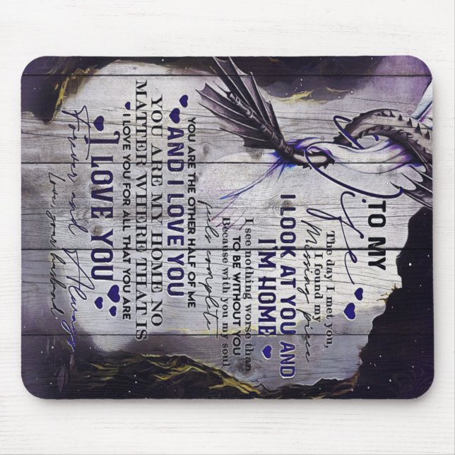 Zu meiner Ehefrau | Witzige Zitate zur Ehefrau | N Mousepad (Vorne)