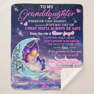 Zu meiner Enkelin Butterflies Geburtstagsgeschenki Sherpadecke