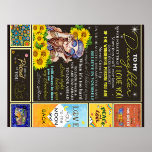 Zu meiner Enkelin Sunflower Geburtstagsgeschenk Id Poster