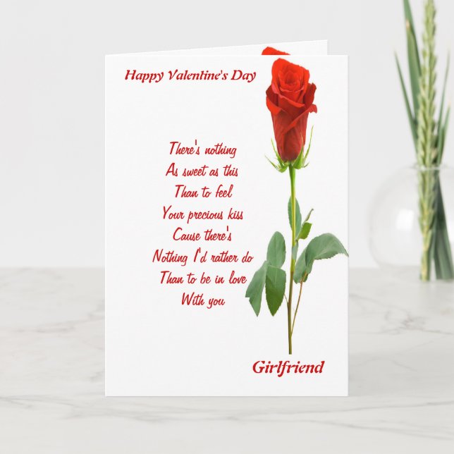 Zu meiner Freundin am Valentinstag Feiertagskarte (Vorderseite)