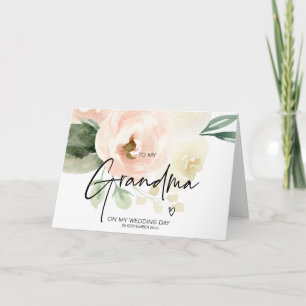 Zu meiner Großmutter am Hochzeitstag blüten Karte