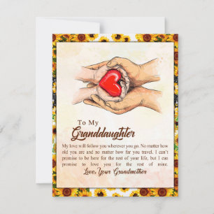 zu meiner Großtochter Sonnenblumengeschenk von Oma Einladung