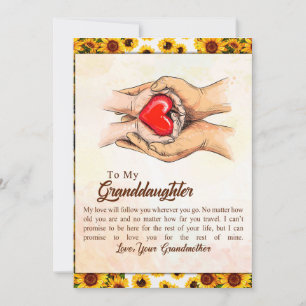 zu meiner Großtochter Sonnenblumengeschenk von Oma Feiertagskarte