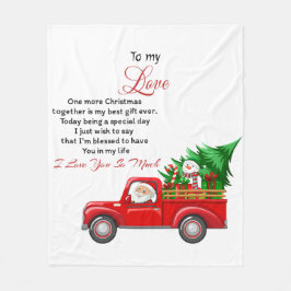 Zu meiner Liebe Noch ein Weihnachten zusammen Fleecedecke