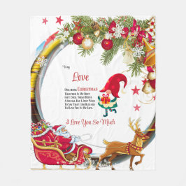 Zu meiner Liebe Noch ein Weihnachten zusammen Fleecedecke