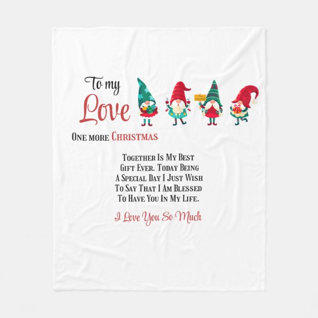 Zu meiner Liebe Noch ein Weihnachten zusammen Fleecedecke (Vorderseite)