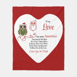 Zu meiner Liebe Noch ein Weihnachten zusammen Fleecedecke