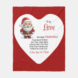 Zu meiner Liebe Noch ein Weihnachten zusammen Fleecedecke