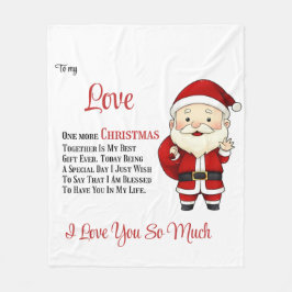 Zu meiner Liebe Noch ein Weihnachten zusammen Fleecedecke
