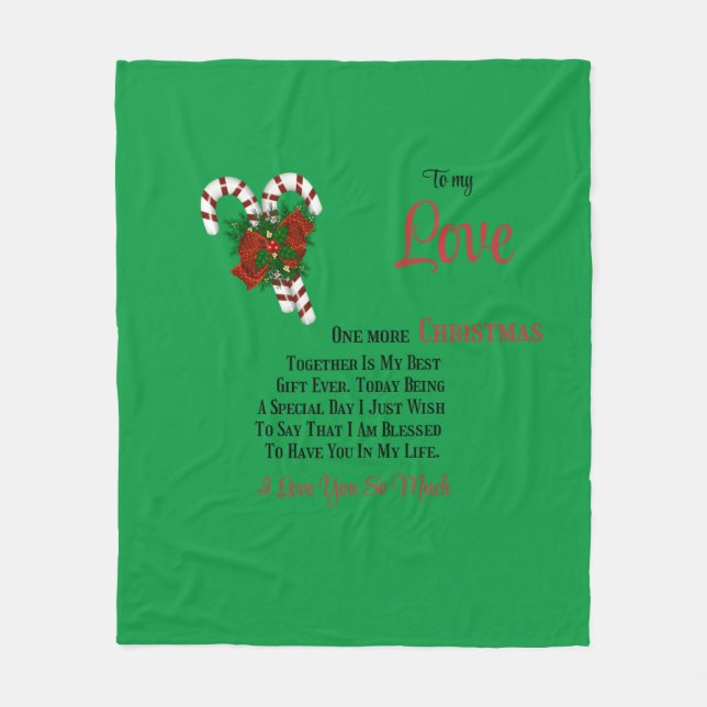 Zu meiner Liebe Noch ein Weihnachten zusammen Fleecedecke (Vorderseite)
