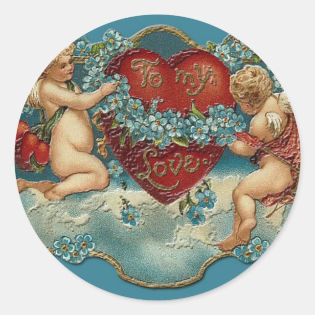 zu meiner Liebe Runder Aufkleber (Vorderseite)