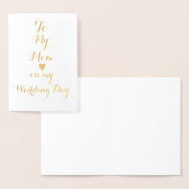 Zu meiner Mama auf meiner Personalisierten Foil Ca Folienkarte