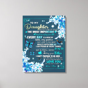 Zu meiner Mama Geschenk, Tochter und Mama, Schmett Leinwanddruck