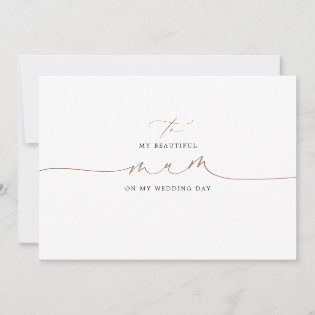zu meiner Mutter am Hochzeitstag Elegant (Vorderseite)