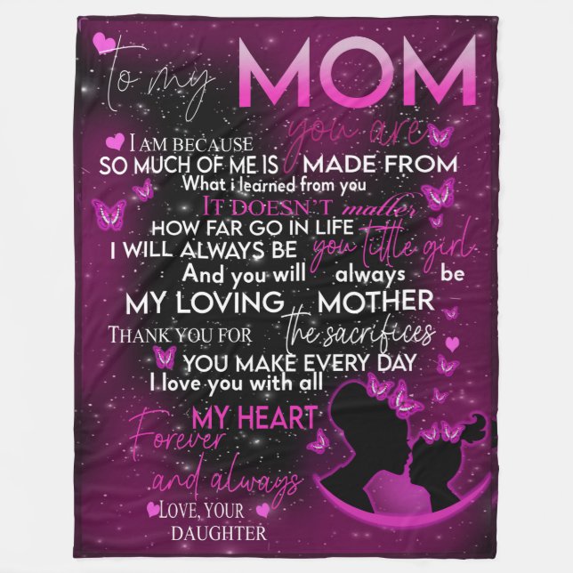 zu meiner Mutter Decke von der Tochter, Decke für  (Vorderseite)