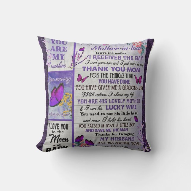 zu meiner Mutter- in - Law Geschenk, Mutter Geburt Kissen (Vorderseite)