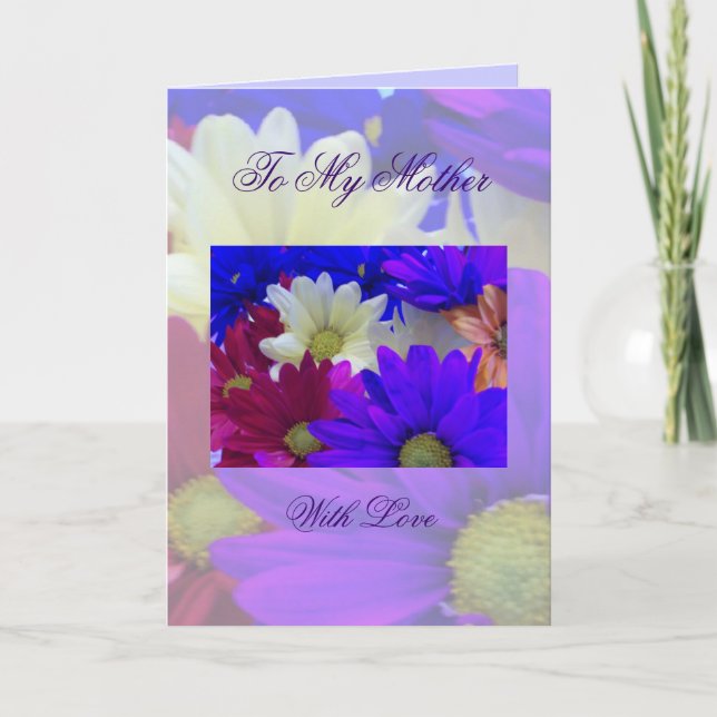 Zu meiner Mutter mit Liebe Karte (Vorderseite)