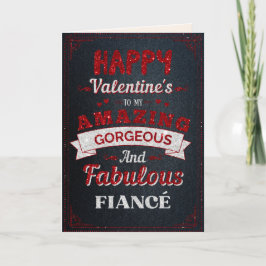 Zu meiner Phantastischen Fiancé Glitzer Valentine Karte