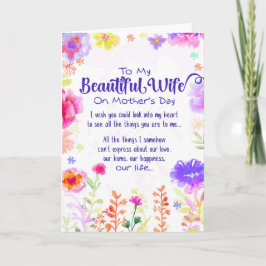 Zu meiner schönen Ehefrau am Tag der Mutter Karte