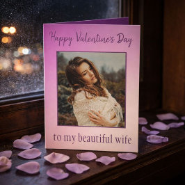 Zu meiner schönen Ehefrau: Lila Valentinisches Fot Karte