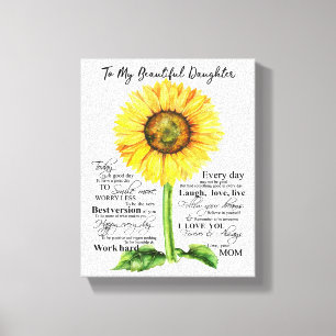 Zu meiner schönen Tochter Leinwanddruck