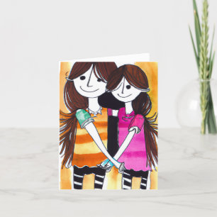 zu meiner Schwester am Geburtstag. Schwester Feiertagskarte