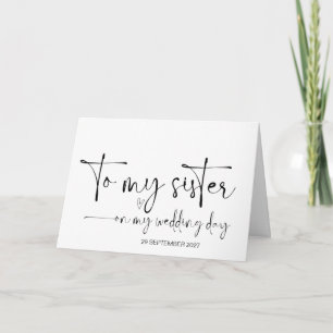 Zu meiner Schwester am Hochzeitstag Danke, dass du Karte