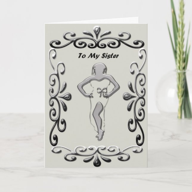 Zu meiner Schwester - Gruß-Karte Karte (Vorderseite)